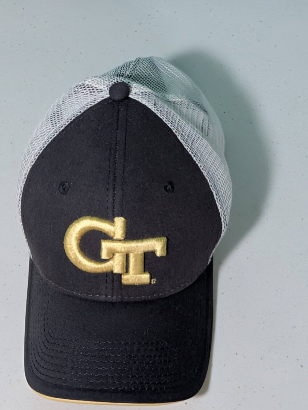 Georgia Tech Yellow Jackets Flex Fit Fitted Trucker Mesh Hat By The Game